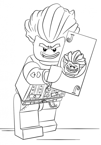 Lego Arkham Asylum Joker coloring page image