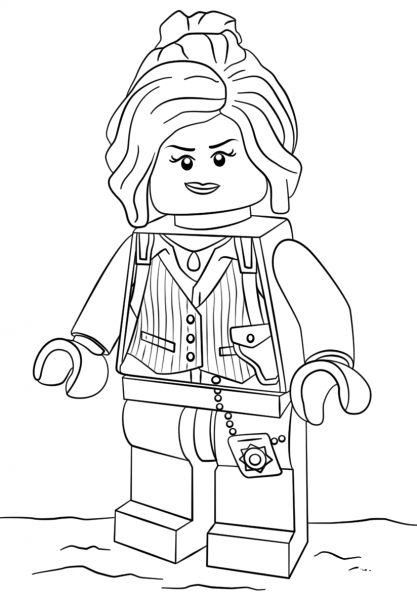 Lego Barbara Gordon coloring page image