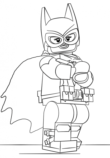 Lego Batgirl coloring page image