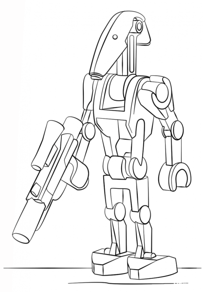 Lego Battle Droid coloring page image