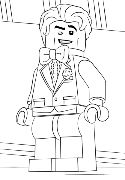 Lego Bruce Wayne coloring page image