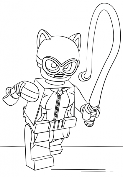 Lego Catwoman coloring page image