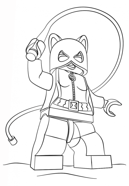 Lego Catwoman coloring page image