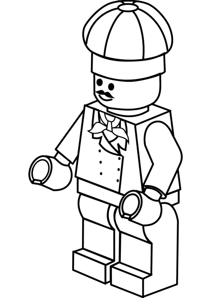 Lego Chef coloring page image