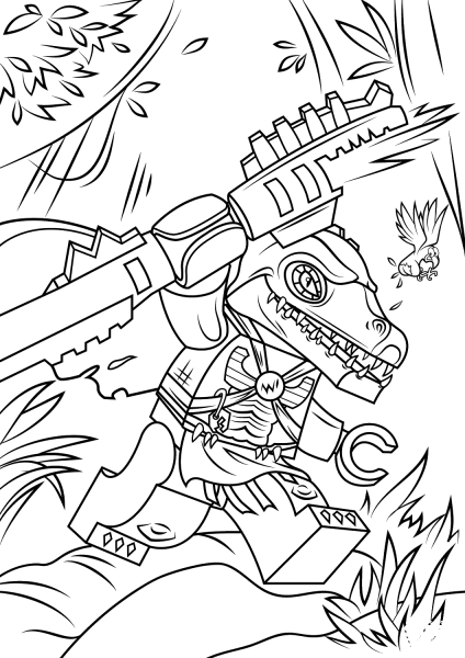 Lego Chima Cragger coloring page image