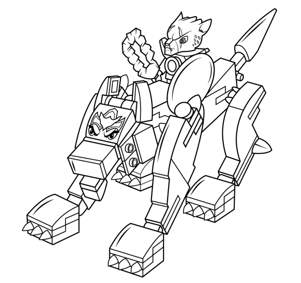 Lego Chima Wolf coloring page image