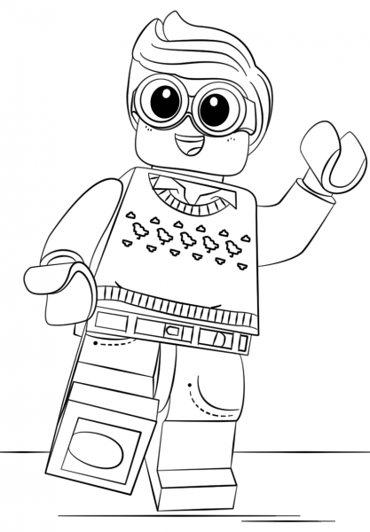 Lego Dick Grayson coloring page image