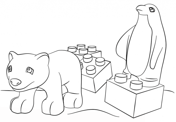 Lego Friends Animals coloring page image