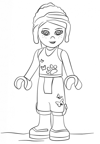 Lego Friends Mia coloring page image