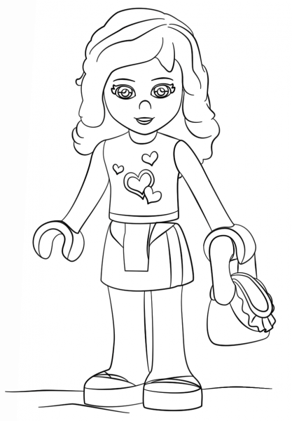 Lego Friends Olivia coloring page image