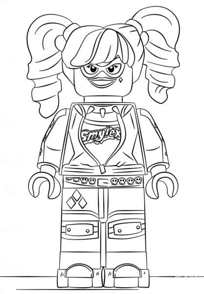 Lego Harley Quinn coloring page image