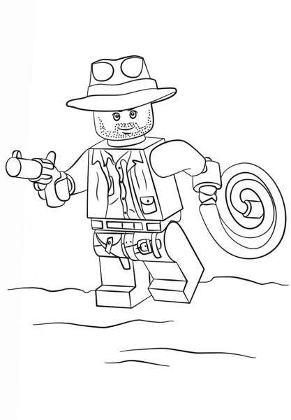 Lego Indiana Jones coloring page image