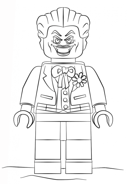 Lego Joker coloring page image