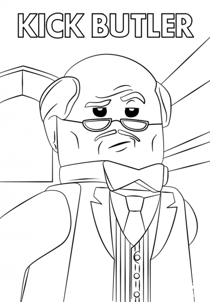 Lego Kick Butler coloring page image