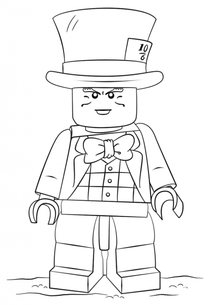 Lego Mad Hatter coloring page image