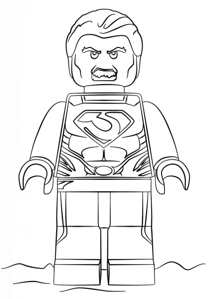 Lego Man of Steel coloring page image