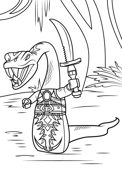 Lego Ninjago Pythor coloring page image