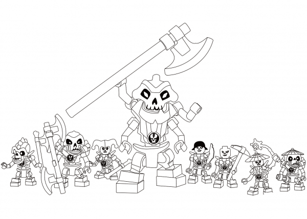 Lego Ninjago Skulkin coloring page image