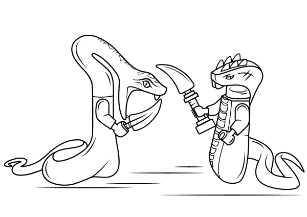 Lego Ninjago Snakes coloring page image