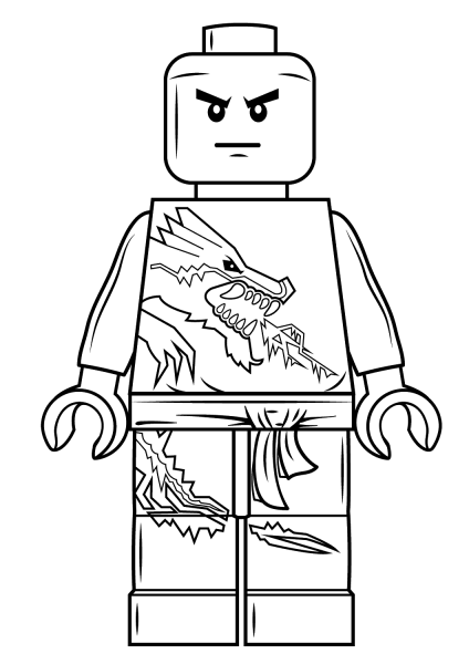Lego Ninjago Zane coloring page image