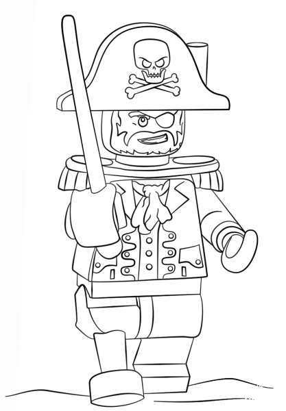 Lego Pirate coloring page image