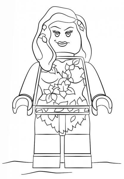 Lego Poison Ivy coloring page image