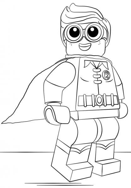 Lego Robin coloring page image