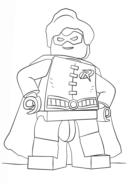 Lego Robin coloring page image