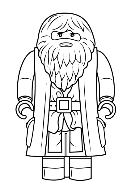 Lego Rubeus Hagrid Minifigure coloring page image