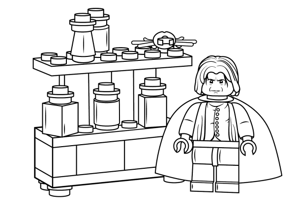Lego Severus Snape coloring page image