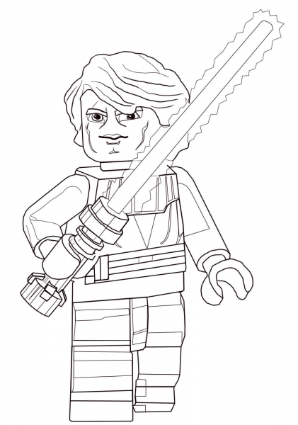 Lego Star Wars Anakin Skywalker coloring page image