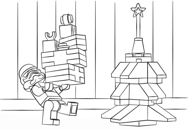 Lego Star Wars Clone Christmas coloring page image