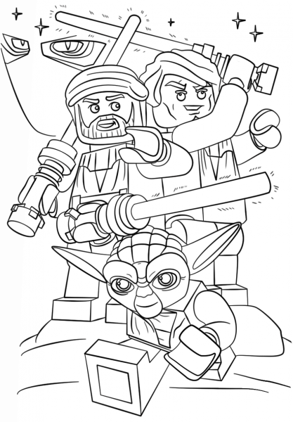 Lego Star Wars Clone Wars coloring page image