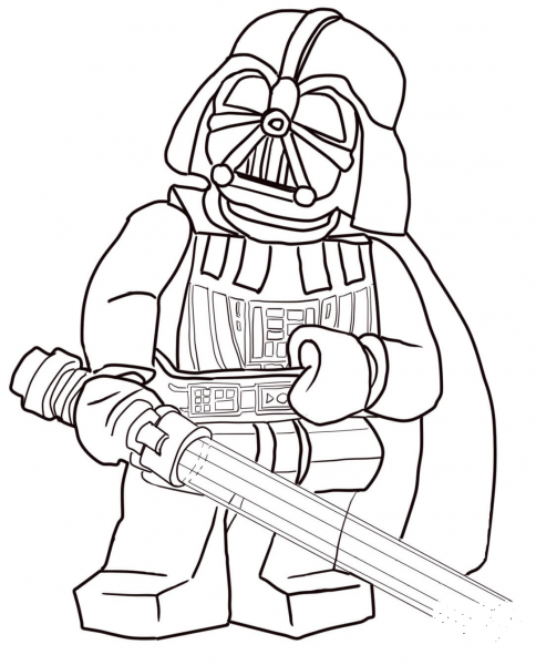 Lego Star Wars Darth Vader coloring page image