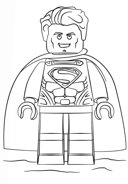 Lego Superman coloring page image