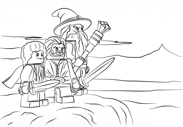 Lego the Hobbit coloring page image