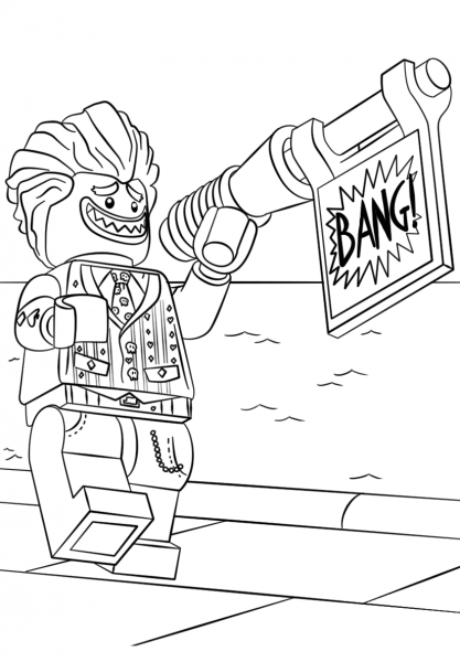 Lego the Joker coloring page image