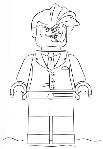 Lego Two Face coloring page image