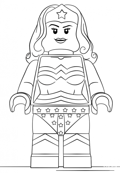 Lego Wonder Woman coloring page image