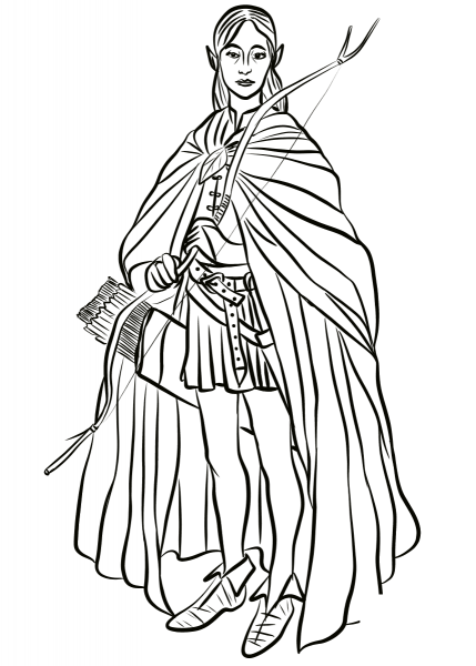 Legolas Greenleaf coloring page image