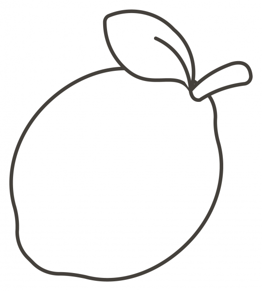 Lemon coloring page image