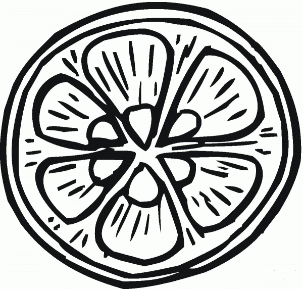 Lemon coloring page image
