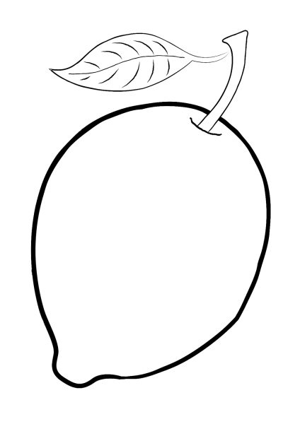 Lemon coloring page image