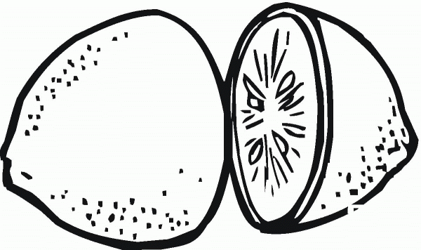 Lemon coloring page image