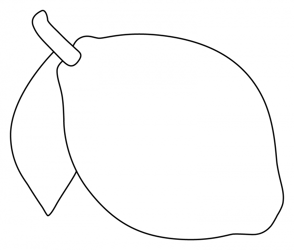 Lemon Emoji coloring page image