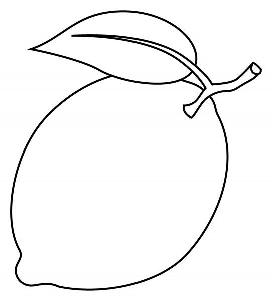 Lemon Emoji coloring page image