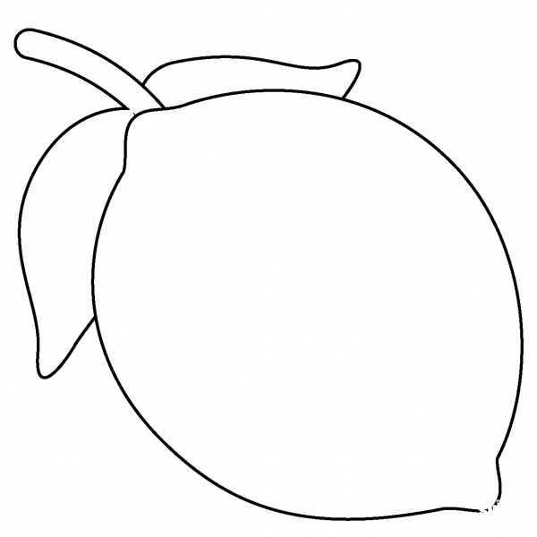 Lemon Emoji coloring page image