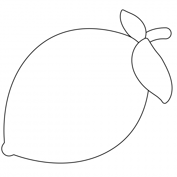 Lemon Emoji coloring page image