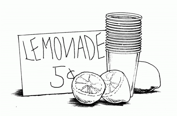 Lemonade for $5 coloring page image