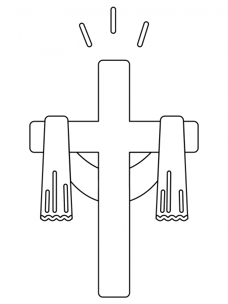 Lent Cross coloring page image